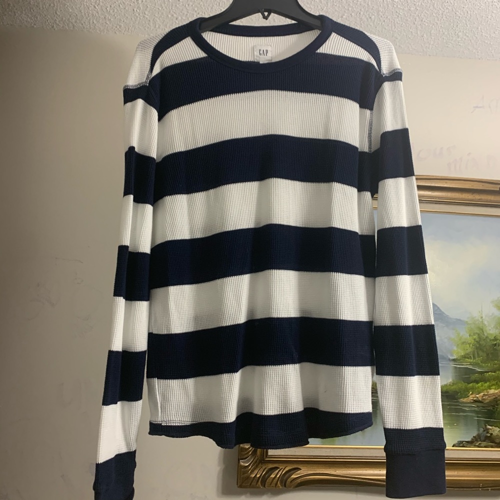 Blue and White Stripe